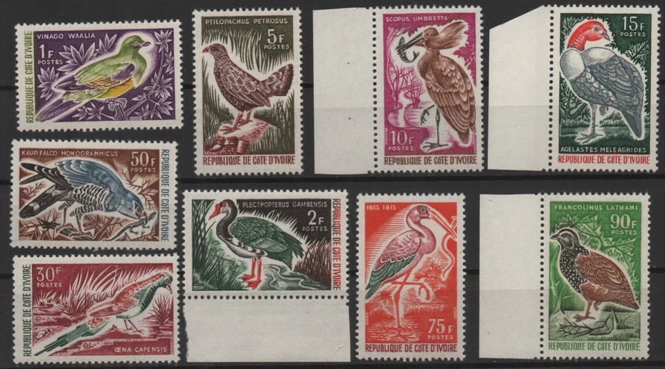 Ivory Coast 1965-1966, Birds, SG  261-269, two full sets MNH** - Image 1 of 1