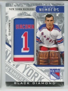 2023-24 BLACK DIAMOND Ed Giacomin RETIRED NUMBERS - Picture 1 of 2