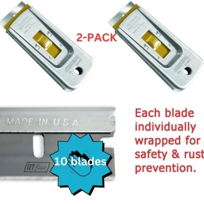 2-PACK Cooktop Stovetop Glass Ceramic Metal Scraper with 10 Blades Made in USA - Image 1 of 4