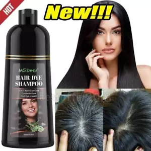 Shampoo Permanent Black Hair Dye Fast Hair Grey 3 in 1 (Man & Women) 500ml - Picture 1 of 12