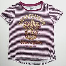 Harry Potter Girls Size 10 Tshirt Gryffindor Team Captain Stripe Top Shirt House