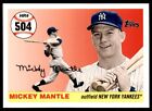 2008 Topps Mickey Mantle Home Run History Mickey Mantle New York Yankees #Mhr504