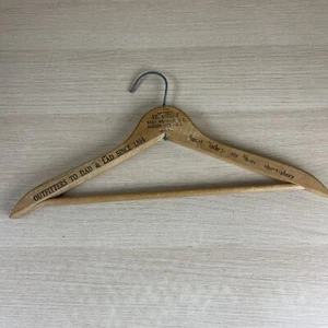St. Onge's West Warwick Rhode Island Vintage Wooden Coat Hanger - Picture 1 of 9