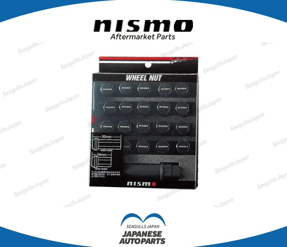 Tuerca de rueda genuina NISMO tipo 7 tuercas cuadradas 50 mm 20 piezas 40220-RN815 GTR Foto 1 de 1
