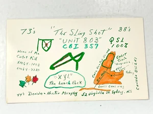 Vintage QSL Karte Amateurfunk CB Amateurfunk The Sling Hot Donna Hector Murphy CBI 357 - Bild 1 von 2