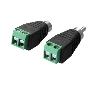 RCA Adapter Terminal Set - Verbinder Kabel auf Cinch Anschluss Stecker-Buchse - Bild 1 von 4