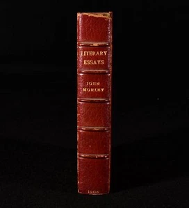 1906 Literary Essays Hatchards Binding Byron Carlyle Macaulay - Picture 1 of 5