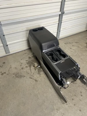 FORD F150 F250 F350 BLACK GRAY CENTER CONSOLE 2015 2016 2017 2018 2019 2020 2021 - Image 1 of 4