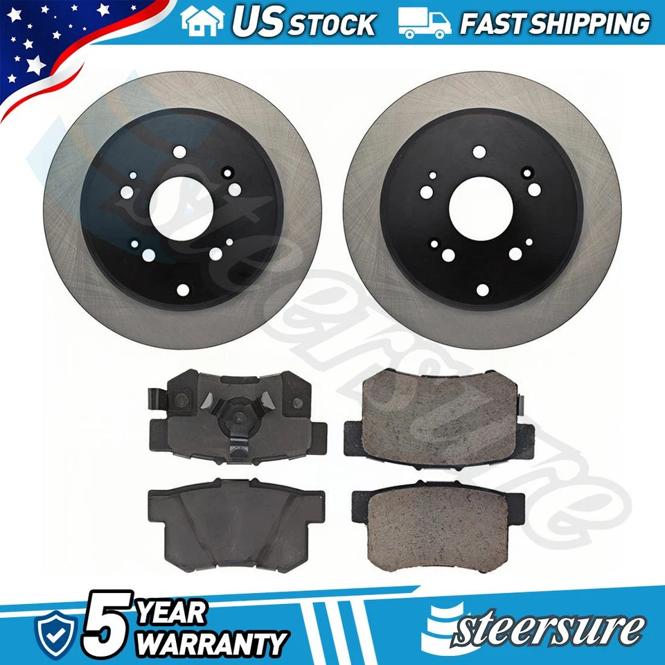 Kit de pastillas de freno trasero y rotor para Acura RDX 2010 2011 2012 2,3 L L4 Foto 1 de 1