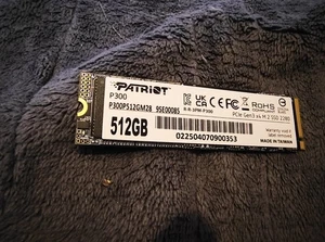 Patriot P300 512GB SSD 2280 M.2 PCIe Gen3 x4 NVMe 1.3 Wewnętrzny dysk SSD do komputera / laptopa - Zdjęcie 1 z 2