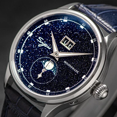 Sugess MoonPhase Aventurine Dial Auto Mechanical Watch V3 - TIMEGRAPHED USA 41mm - Image 1 of 4