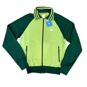 VINTAGE ADIDAS Y2K 1960 Style Throwback Green Court Raglan TT Track Jacket M NWT - Picture 1 of 4