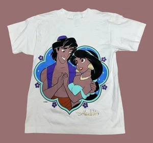 NUEVA Camiseta Disney Aladdin Jasmine Blanca Talla S-5XL Princesa Príncipe Reimpresión - Imagen 1 de 3