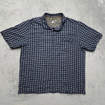 Quiksilver Shirt Mens 2XL Plaid Waterman Collection Short Sleeve Casual - Image 1 of 4