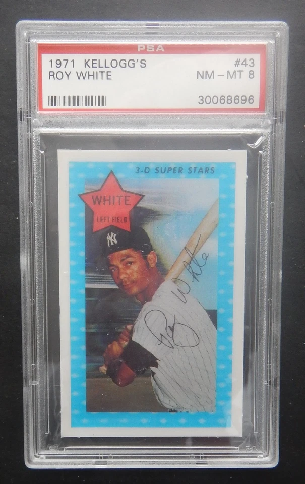 1971 Kelloggs #43, ROY WHITE, Yankees, NM-MT 8 - Image 1 of 1