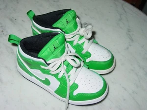2022 Nike Air Jordan Retro 1 "Lucky Green" Mid DQ8425-301 Toddler Shoes Size 10C - Picture 1 of 15