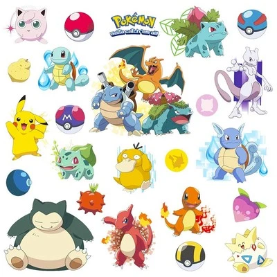 Pokemon Pikachu Cartoon Theme 3D Wall Decals,Bedroom、Living Room and Study Wall - Image 1 of 4