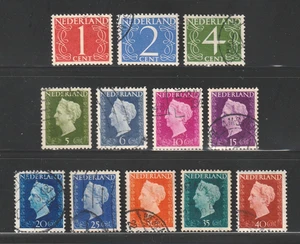 Netherlands, 1946-48, Regular Issue, Used, Scott #s 282 | 297, 12 Different - Picture 1 of 2