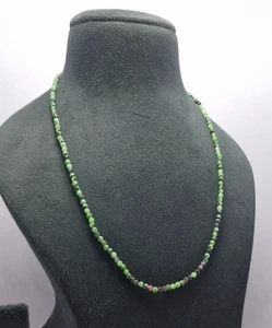 Natural Bloodstone Gemstone Necklace Healing Crystal Beads Handmade Jewelry gift - Picture 1 of 7