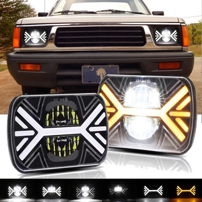 Faros LED 7x6" Hi/Lo DRL intermitente para Mitsubishi Mighty-Max 1983-1995 Foto 1 de 4