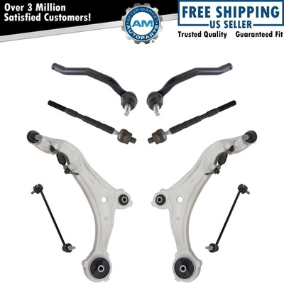 Kit de suspensión de dirección de 8 piezas brazos de control y barras de amarre de bola barra estabilizadora extremos enlaces Foto 1 de 4
