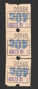 VINTAGE ROWES BUS SERVICE CAMPBELLTOWN WESTERN SYDNEY NSW BILLETES DE AUTOBÚS DE 40 CENTAVOS - Imagen 1 de 2