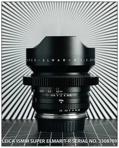 Leica 15 mm Super Elmar R, SN 3308789, Duclos Cine-Mod, EF - Imagen 1 de 4