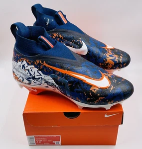 Nike Alpha Menace Elite 3 RW Navy Orange Football Cleats CV0578-400, Men's 12.5 - Picture 1 of 9