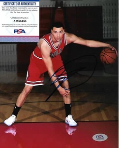 Foto 8x10 firmada autografiada por Zach Lavine de los Chicago Bulls con certificado de autenticidad PSA AM89480 - Imagen 1 de 1