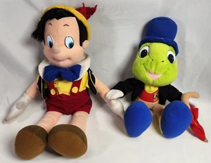 Vintage 1992 Disney Mattel Pinocchio und Jiminy Cricket Plüsch Stofftier Figur - Bild 1 von 7