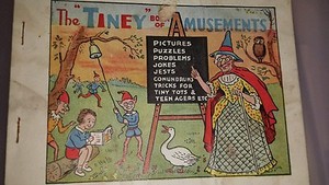 The Tiney book of Amusements pictures puzzles problems tricks jokes jests 1920s