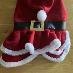 NEU Weihnachtsmann Weihnachten Haustier Kostüm Outfit oder Halloween Kleidung für kleine Hunde - Bild 1 von 8