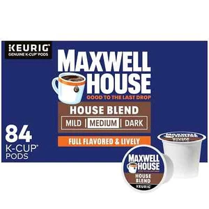 Maxwell House House Blend Medium Roast K-Cup Coffee Pods 84 ct Box - Picture 1 of 2