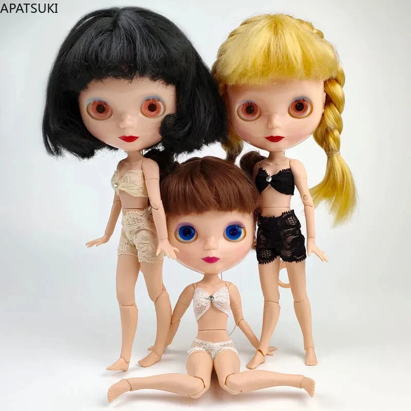 APATSUKI 1Set weiche Spitze Unterwäsche für Blythe Puppe BH & Slip 1/6 für Barbie Puppen
