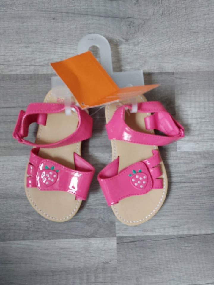 Sandalias Gymboree Outlet Fresa Talla 7 (ST) NUEVAS CON ETIQUETAS Foto 1 de 1