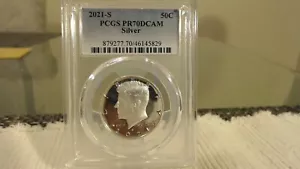 2021-S Kennedy Silver Half Dollar PR70DCAM PCGS - Picture 1 of 2