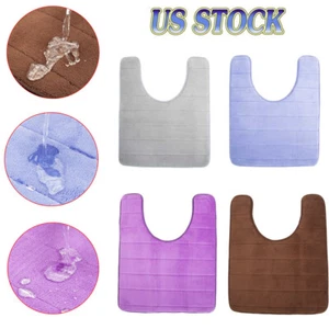 Tappeti antiscivolo a forma di U morbidi spessi US assorbenti tappetino da bagno lavandino WC - Foto 1 di 14