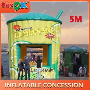 Soporte de concesión de limonada inflable comercial de 16 pies de altura para eventos cabina de tienda de bebidas - Imagen 1 de 7