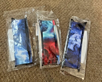 Kids face masks (3pcs) BOY/GIRL WOLF DESIGN, TRIPLE LAYER IF DESIRED-NWT - Image 1 of 2