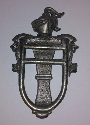 Ornate Nickle Plated Cast Brass Door Knocker Cover