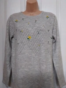 Superweicher Pullover Bonmarche Größe 12 fast neu grau meliert - Bild 1 von 11