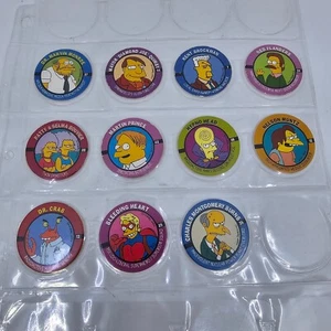 Vintage The Simpsons Bongo Skycaps POGs Lot Partial Complete Set 11/50 - Picture 1 of 5