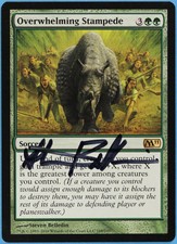 Overwhelming Stampede Magic 2011 / M11 NM Artist Signed CARD (s1970) ABUGames