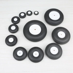 4X Black DIY Model Plane Aircraft Tire & Wheel Decor RC Car Airplane Parts New - Picture 1 of 7