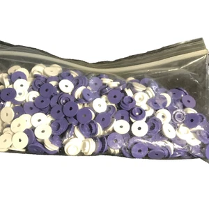 Bulk Pack Of White & Purple Plastic Snap Buttons For Crafting & Sewing Projects - Picture 1 of 3