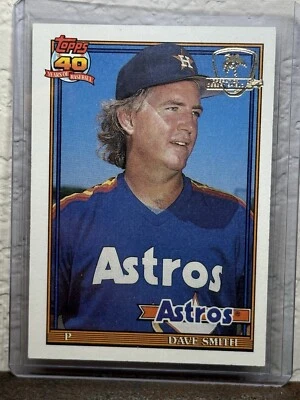1991 Topps Operation Desert Shield #215 Dave Smith Houston Astros NM 2 - Image 1 of 2