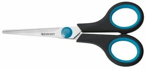 Westcott Scissors Easy Grip 5 Inch Ergonomic Rubber Soft Grip Stainless Steel - Picture 1 of 4