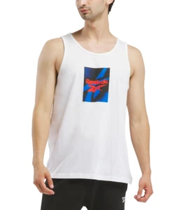 Reebok Men Graphic Tank White Size L - Picture 1 of 3