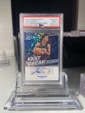 Pop 1 2022 Donruss Optic Jalen Suggs Fast Break Signatures PSA 9 Auto 10