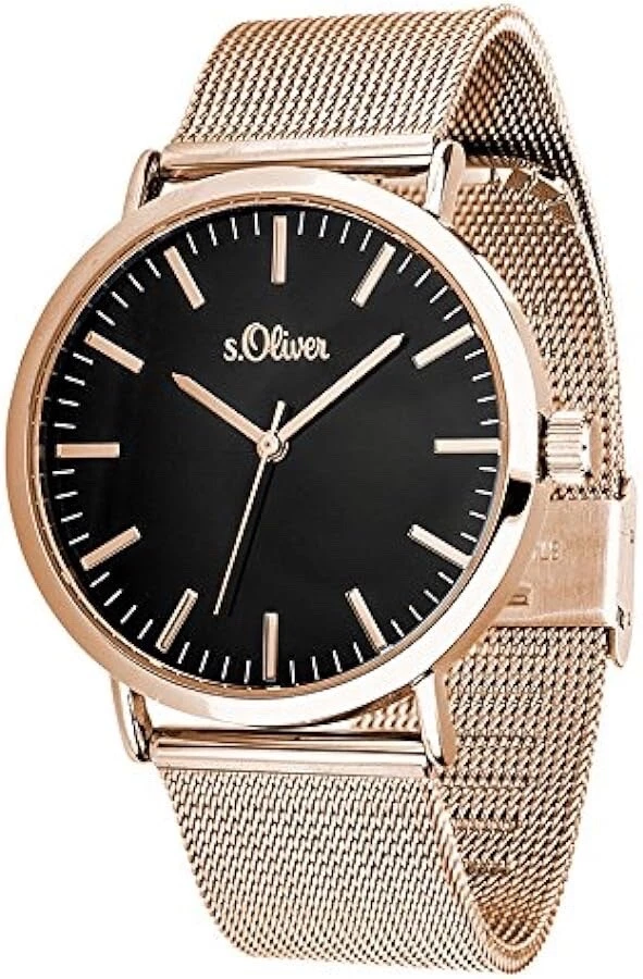 s.Oliver Watch SO-3327-MQ Reloj Mujer Acero Inoxidable Oro Rosa Reloj Pulsera Malla Foto 1 de 4